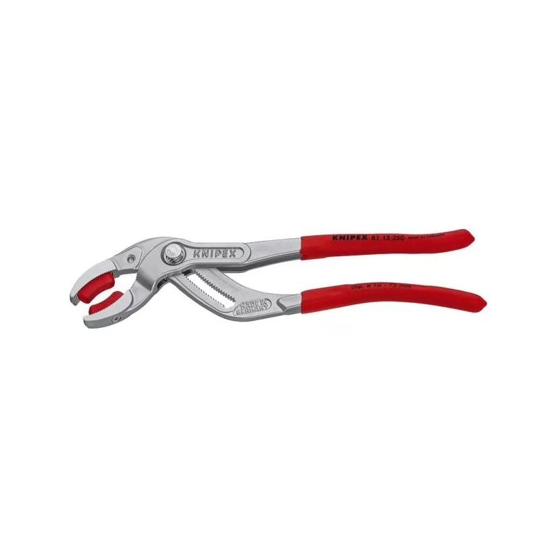 Pince pour siphon, connecteur et tube plastique Knipex - Poignées gainées - Longueur 250 mm