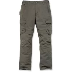 Pantalon de travail homme Steel Cargo multipoche et poches genouillères Vert Militaire 48