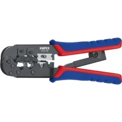 Pince à sertir pour fiches Western Knipex - Poignées bi-matière - Longueur 190 mm