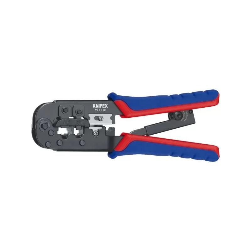 Pince à sertir pour fiches Western Knipex - Poignées bi-matière - Longueur 190 mm