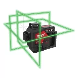 Laser vert 3 lignes 360° Milwaukee 3PLKIT-401P