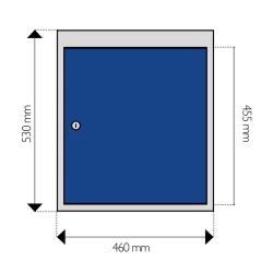 Caisson suspendu S-PRo 1 porte coloris gris et bleu