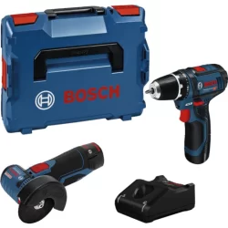 Pack Bosch avec perceuse visseuse GSR 12V-15 et meuleuse angulaire GWS 12V-76