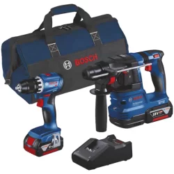 Pack Bosch avec perceuse visseuse GSR 18V-45 et perforateur GBH 18V-22