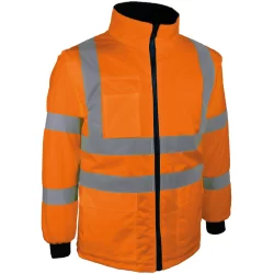 Veste de sécurité 2 en 1 haute visibilité orange manche amovible