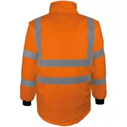 Veste de sécurité 2 en 1 haute visibilité orange manche amovible