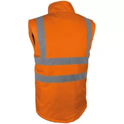 Veste de sécurité 2 en 1 haute visibilité orange manche amovible