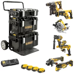 Ensemble de 8 machines Dewalt DCK853P4-QW XR 18V avec 4 batteries 5 Ah et chargeur