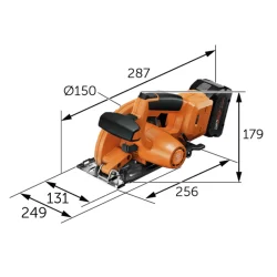 Scie circulaire pour acier sans fil F-IRON CUT 57 AS avec mallette (sans batterie ni chargeur)