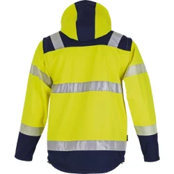 Veste Softshell 2 en 1 Viseur jaune fluo et marine