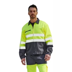 Blouson haute visibilité PBV Vision II jaune fluo et gris