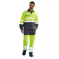 Blouson haute visibilité PBV Vision II jaune fluo et gris