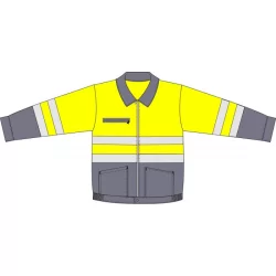 Blouson haute visibilité PBV Vision II jaune fluo et gris