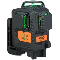 Laser multi plans FLG 6X-GREEN avec support, batterie Li-ion, chargeur, câble USB 3.0 et sacoche