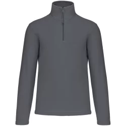 Pull micropolaire col zippé Enzo Kariban anti-boulochage Convoy Grey