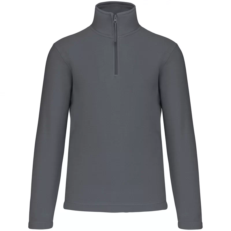 Pull micropolaire col zippé Enzo Kariban anti-boulochage Convoy Grey