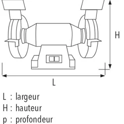 Touret à meuler Sidamo meule-brosse TM200B monophasé