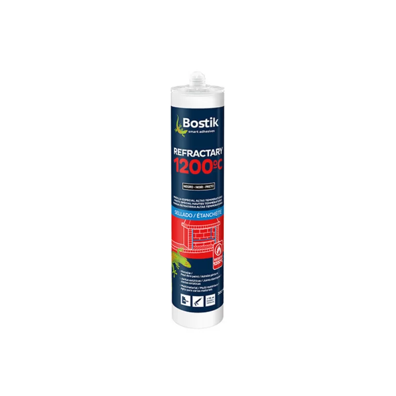 Mastic réfractaire Bostik haute température 1200°C noir cartouche 310 ml