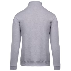 Sweat shirt col zippé homme coloris Oxford Grey