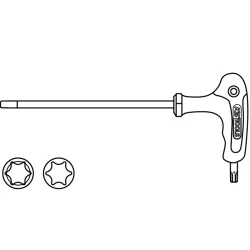 Clé mâle torx tête sphérique à poignée en T ErgotorquePlus