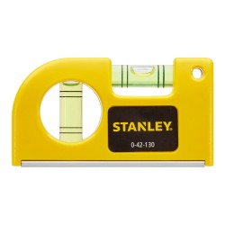 Niveau à bulle de poche Stanley 2 fioles base aimantée longueur 8,7 cm