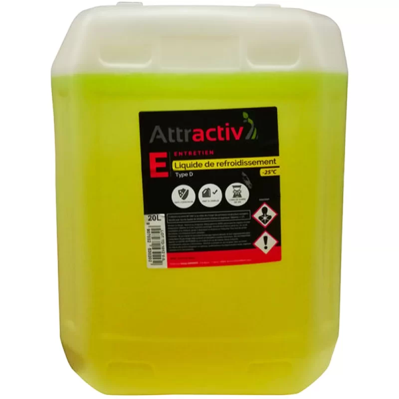 Liquide de refroidissement -25° type D Attractiv' jaune fluo