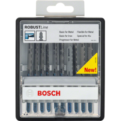 Lame de scie sauteuse en T Bosch Robust Line Metal Expert en coffret de 10 lames