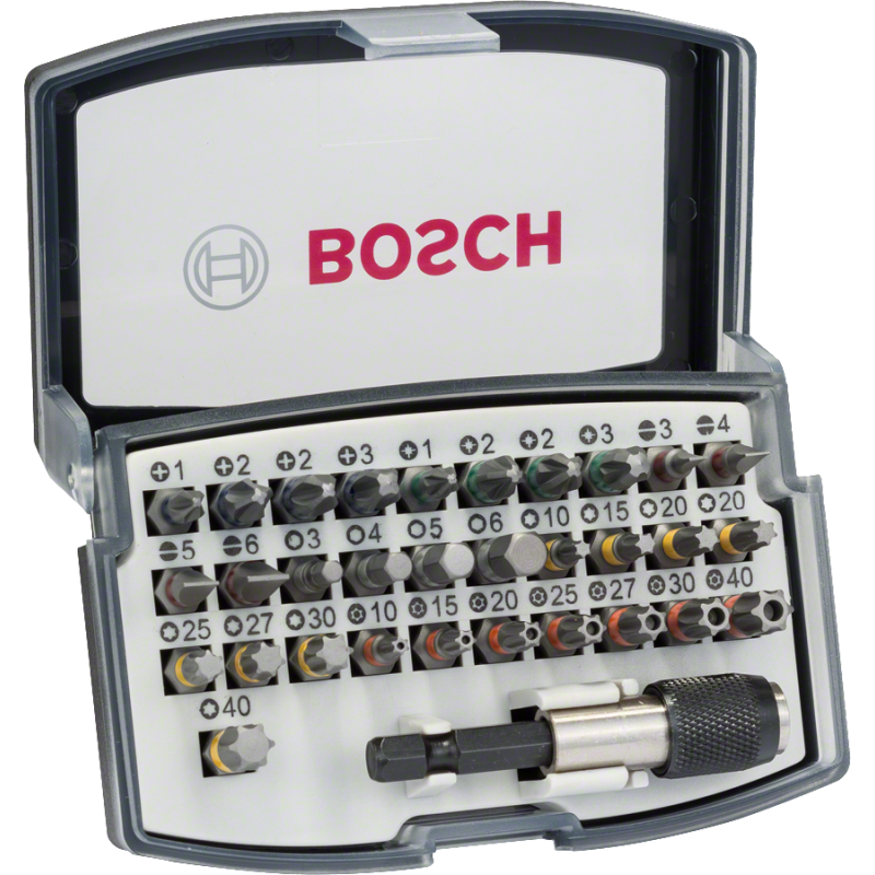 Coffret d'embouts de vissage avec porte-embout universel 32 pièces Bosch