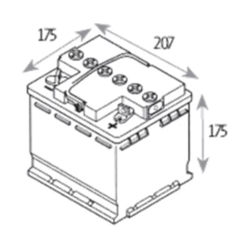 Batterie Attractiv' N°06 - liquide 12 V - 50 Ah - 420 A - 207x175x175