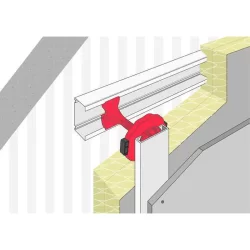 Appui de fixation réglable PVC pour doublage et isolation sur fourrures F45 et F47