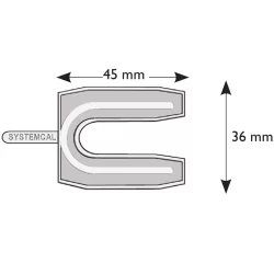 Cale de pose Systemcal 720 translucide dimensions 36x45mm - Paquet de 800 pièces