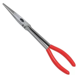 Pince droite bec long 280mm demi-ronde gainée