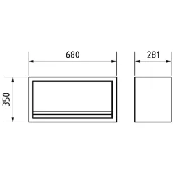 Meuble haut Mobilio 680x350x281mm