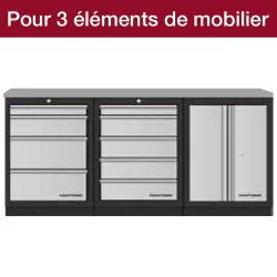 Plan de travail inox Mobilio longueur 2041.5 mm