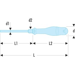 Tournevis Protwist Facom ATWH pour vis à fente