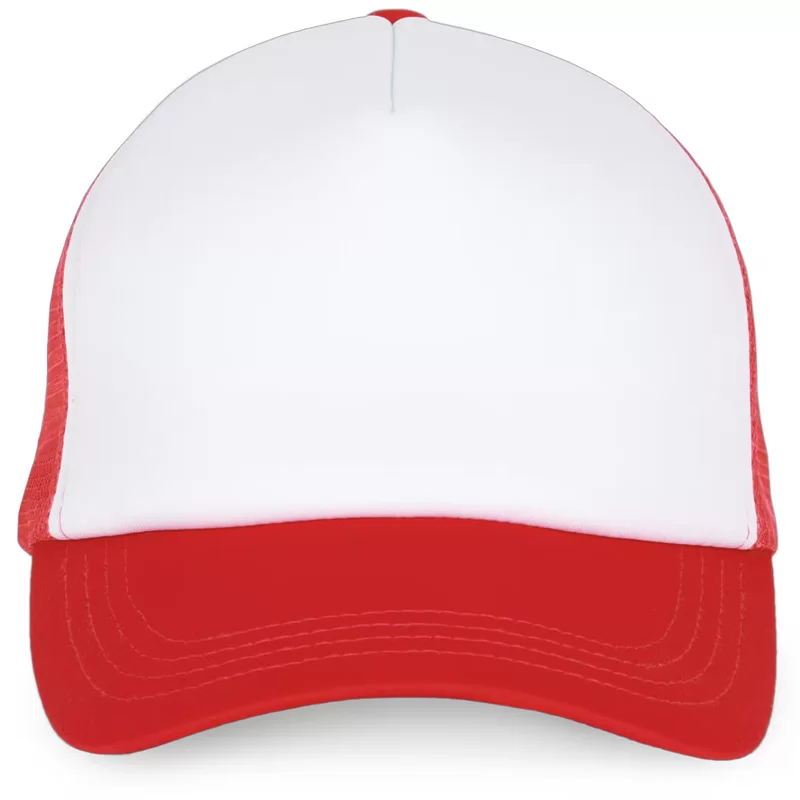 Casquette Trucker KP111 à 5 panneaux White/Red