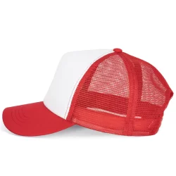 Casquette Trucker KP111 à 5 panneaux White/Red