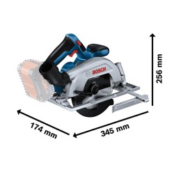 Scie circulaire sans fil GKS 18V-57-2 Bosch avec 2 batteries Li-Ion ProCORE 5,5Ah et chargeur