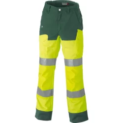 Pantalon haute visibilité avec genouillères Molinel Luklight jaune fluo vert