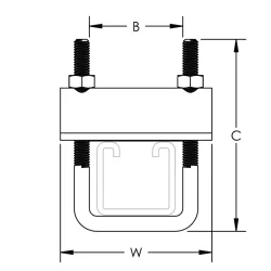 Attaches poutre pour fixer les rails de montage largeur 41 mm et de profondeur 21 à 41 - 10 pièces