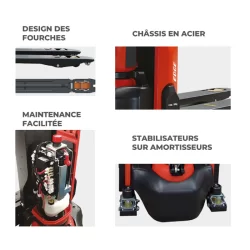 Transpalette électrique lithium 2000 kg 1150 mm / 540 mm