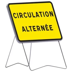 Panneau d'avertissement rectangulaire - Circulation alternée KC1 - Taliaplast classe T1