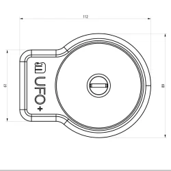 Verrou de sécurité UFO+ serrure inox avec 2 clés