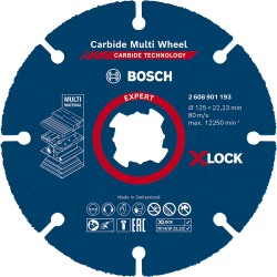 Disque à tronçonner 125mm Expert Carbide Multi Wheel X-Lock alésage 22,23 mm