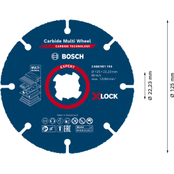 Disque à tronçonner 125mm Expert Carbide Multi Wheel X-Lock alésage 22,23 mm