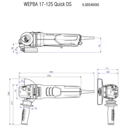 Meuleuse 125 Mm Filaire Wepba 19-125 Q Ds M-brush