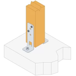 Pied de poteau jardin réglable PPG60/25 200x55mm