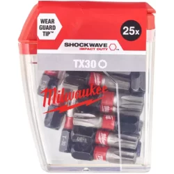 Embout de vissage Shockwave Milwaukee pour visseuse à chocs longueur 25mm