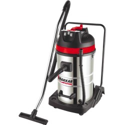 Aspirateur eau et poussière 80L 230V 3600W Drakkar cuve inox basculante 3 moteurs flexible de 5m