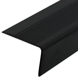 Nez de marche PVC noir à coller 65x 44 mm longueur 1700 mm